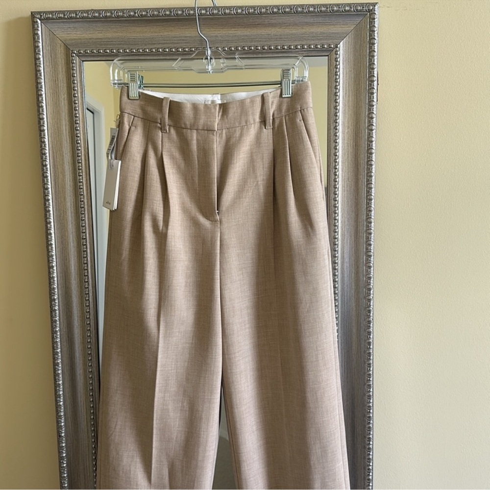 Aritzia Effortless Pant (Re)ssential Wilfred in Heather Nomad Taupe NWOT